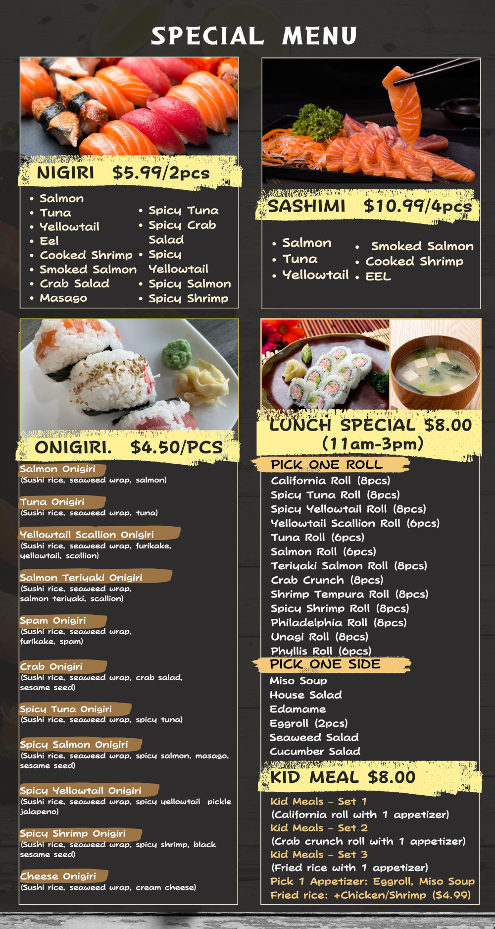 Menu, page 4